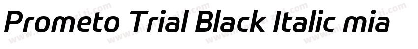 Prometo Trial Black Italic mianfeiz字体转换